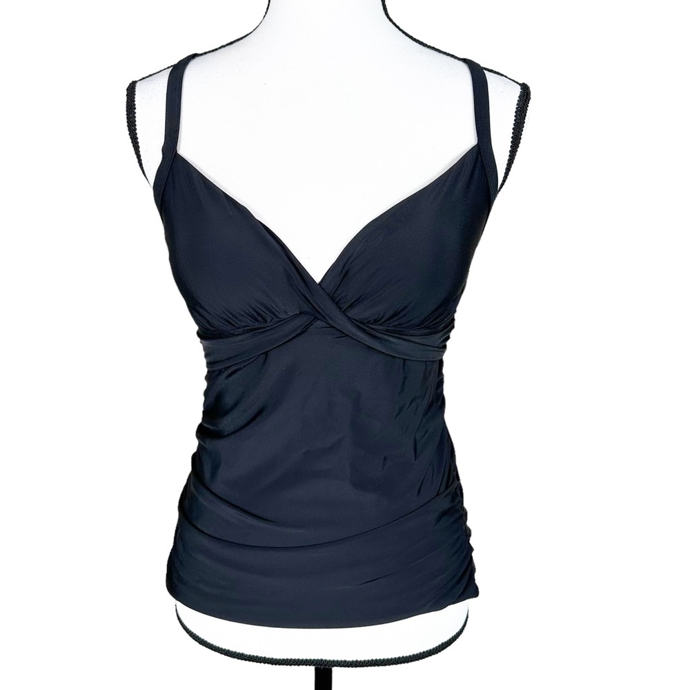 PinkBlush Maternity Black Swim Tankini Top - Picture 4 of 8
